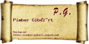 Pimber Gibárt névjegykártya